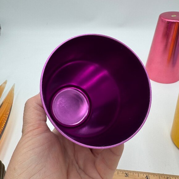 Set Of 5 Anodized Aluminum Tumblers - Multi Colored Cups Retro vintage vibe - Picture 7 of 11